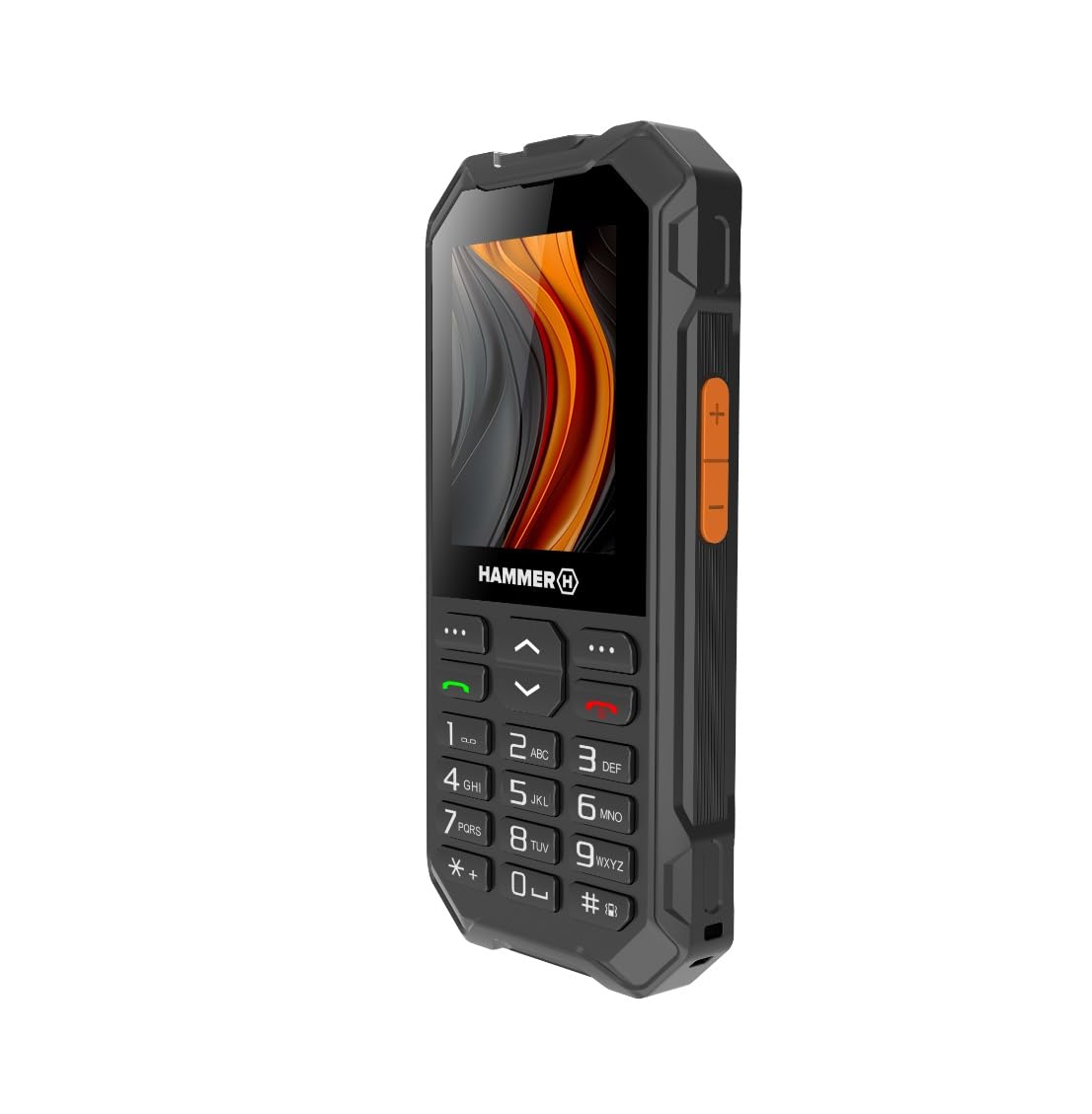 Tastentelefon Hammer 6 LTE, großer Akku 2500mah bis zu 7 Tage Standby, Taschenlampe und SOS-Taste, Volte-Technologie, beleuchtete Tasten, IP68 1,5 Meter Droptest, 2,4 Zoll Bildschirm, ohne Vertrag