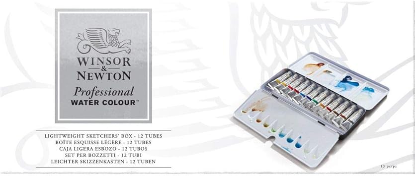 Winsor & Newton Caja metálica ligera 12 tubos: Amazon.es: Juguetes y juegos