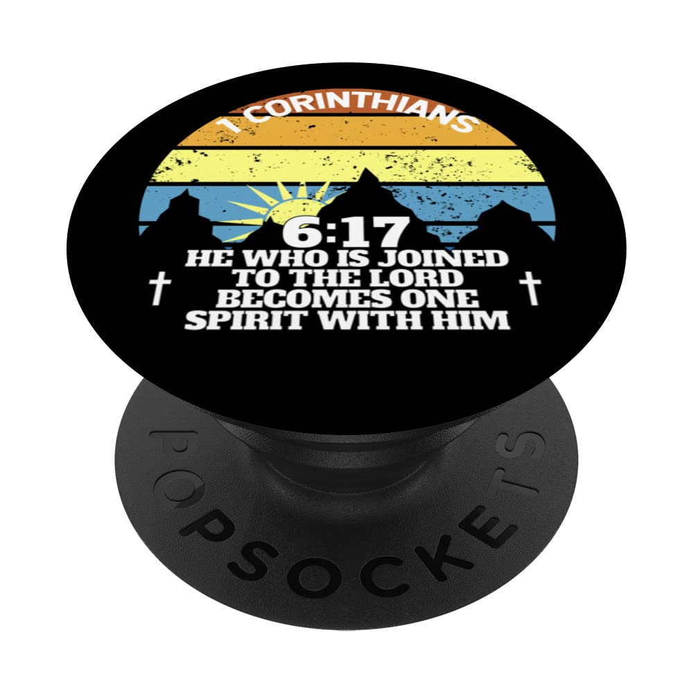 Joined To The Lord 1 Corinthians 6:17 Christian Vintage PopSockets Swappable PopGrip