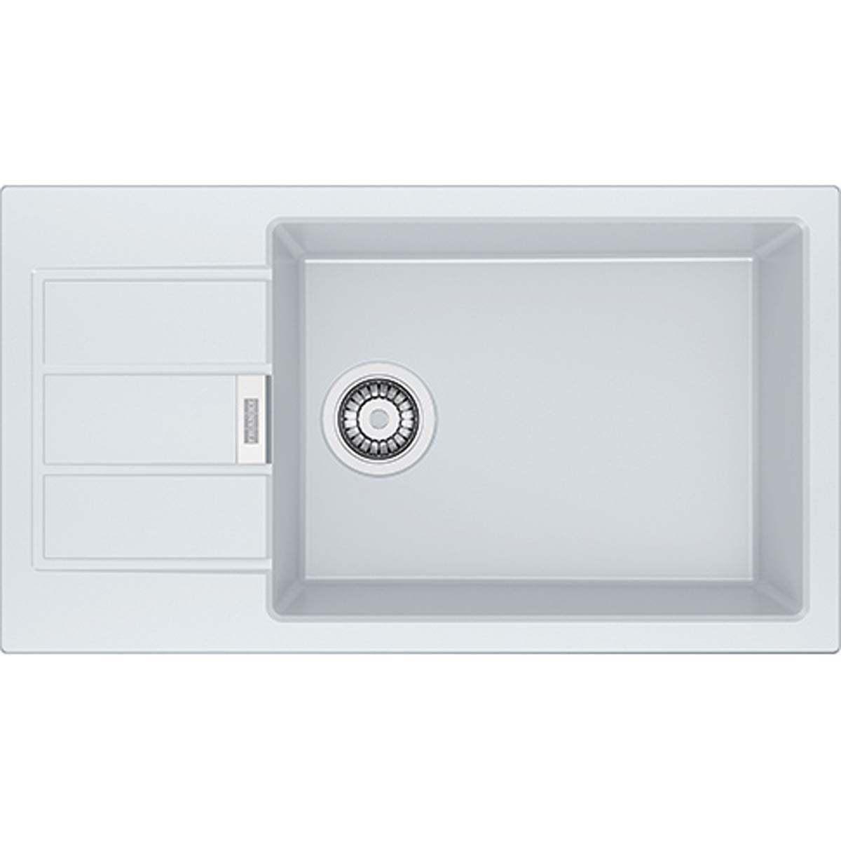 Franke 114.0496.097 Granite Kitchen Sink with a Single Bowl, White Polar