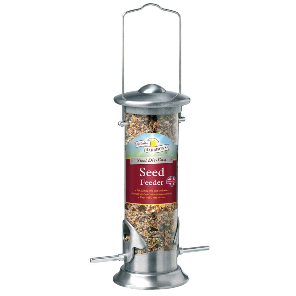 Walter Harrison's Steel Plated Die Cast Wild Bird Seed Hard-Wearing Hanging Feeder - Small - 20 cm