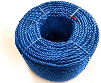 Blue Polypropylene Rope Coils, 6mm Polyrope, Sailing, Agriculture, Camping 220m by Cotesi