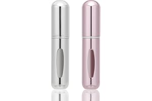 2 Pcs Mini Refillable Perfume Atomizer Bottles,5ml Travel Size Spray Bottles,Empty Perfume Refill Pump for Traveling and Outg