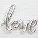 OLizee® Romantic Script Love Wedding Decorative Foil Ballon 42.5 x 25.8 inch Banner(Silver)