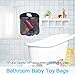Cartoon Toys Storage Folding Hanging Bath Toy Organizer For Kids with Two Suction Cups