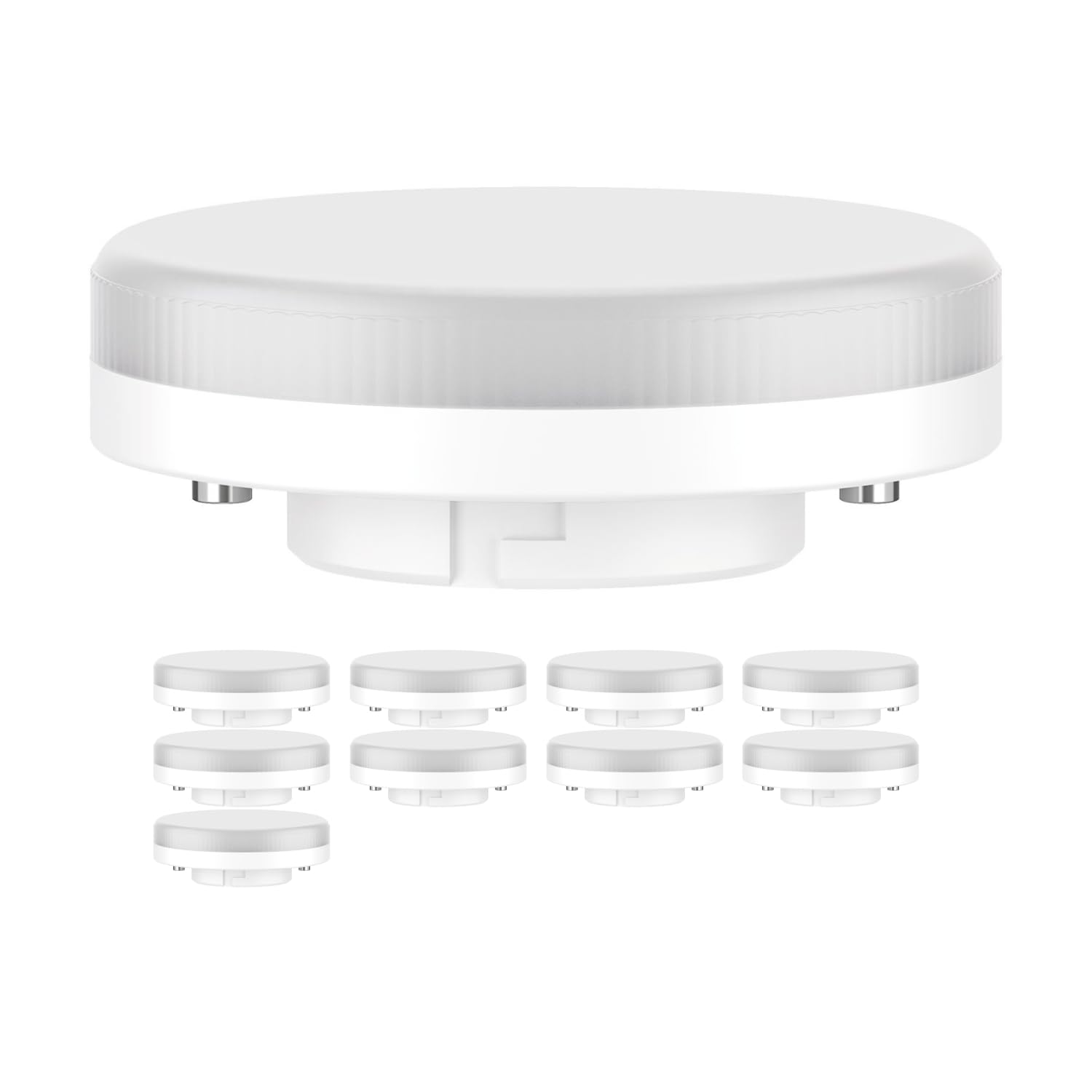 ledscom.de 10 Pieces GX53 LED Bulb, Warm White (2700 K), 6.2 W, 509lm, 97°, matt — image 1