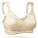 WingsLove Women's Full Coverage Non Padded Comfort Strap Minimizer Wire-Free Bra(Nude,46C)