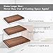 Organic Acacia Wood Cutting Board-Reversible Multipurpose Cutting Board For Kitchen-16x11 inch Juice Groove & 3 Cracker Holder