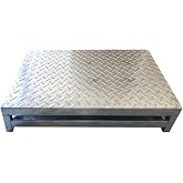 One Step Stool Platform, 304 Stainless Steel Outdoor Steps, Step Platform, Porch Step, for Bed, Stair, Bathroom, Kitchen, Garden (25'' L X 16'' W X 3.5'' H)