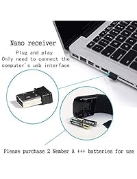 HUILINMEI Ratón inalámbrico con receptor USB, plegable, mini ratón, arco para ordenador portátil (negro)