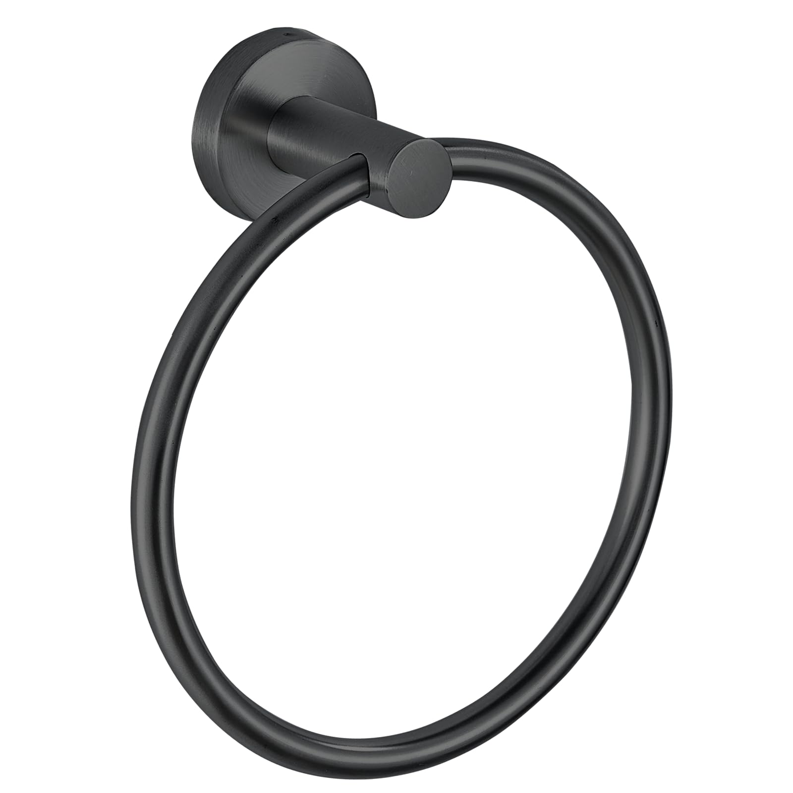 Towel Ring, Bathroom Hardware Accessories, wall-mounted towel ring, simple round stainless steel towel rack, for bathroom and kitchen (Black)
