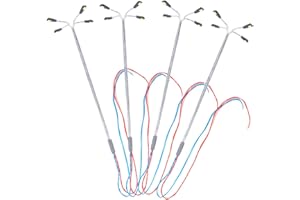 COHEALI 4pcs Mini Yard Lamp Mini Garden Lamp Street Lamp Model Garden Adornment Mini House Decors Doll House Led Lamp Fairy Lamp Mini Lamp Model Child Fairy Lights Metal Miniature, 14.00X0.00X0.00CM