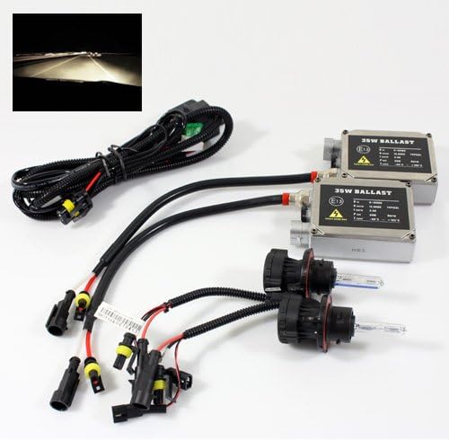 06-09 Hummer H3 H13 35W Bi-Xenon Hi-Low HID (High Intensity Discharge) Conversion Kit for Headlights - 4300K Stock White