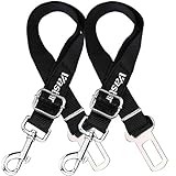 Vastar 2 Packs Adjustable Pet Dog Cat Car Seat Belt Safety Leads Vehicle Seatbelt Harness, Made from Nylon Fabric