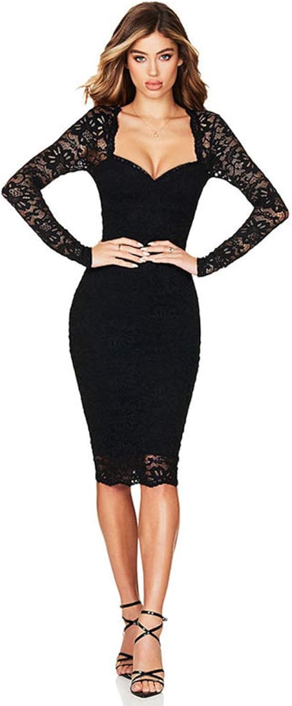 Amazon Co Jp Achicoo 長袖ドレス ワンピース レディース ショートスカート Vネック レースセクシー 女性服 服 ファッション小物