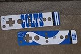 Indianapolis Colts NFL Nintendo Wii U Remote Dual Image Holographic Skin Covers - Set of 2
