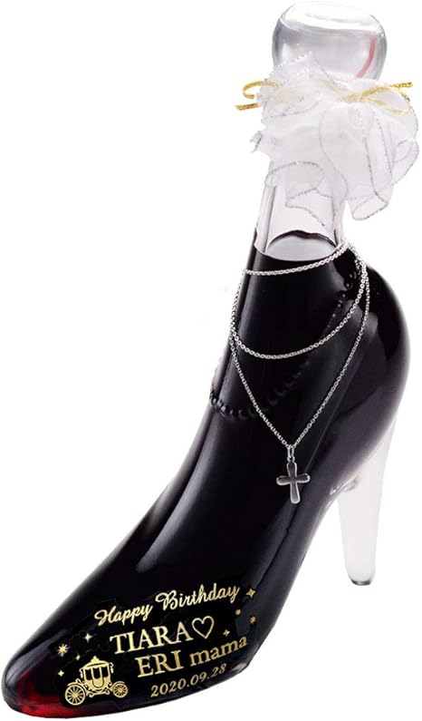 Amazon Co Jp アートテック 名入れ リキュール シンデレラシュー 350ml シルバーアクセサリー グラスセット ウォッカ レッドカシス 紫 350ml15度 食品 飲料 お酒