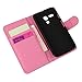 2014 New Wallet Pu Leather Magnetic Flip Hard Case Cover Stand for Motorola Moto G (White Peach)