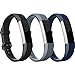 RedTaro Bands Compatible with Fitbit Alta/Alta HR Pack of 3(Black,Grey,Navy Blue) Large,Adjustable Replacement Accessory Bands/Straps for Fitbit Alta HR/Alta for Women/Men(no Fitbit Fitness Tracker)
