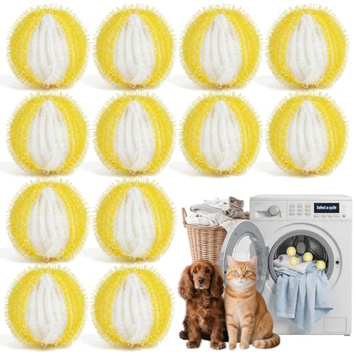 12 Pcs Hair Catcher Washing Machine, Remove Pet Hair | Reusable pet hair remover, great for removing dog/cat hair, lint and dirt.