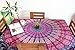 Folkulture Set of 2 Boho Wall Tapestry or Bohemian Mandala Tapestry Wall Hanging, Hippie Indian Beach Blanket or Mandala Tablecloth, Large Yoga Mat for Meditation - Twin Size, 55x85, Blue and Pink