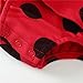 Momsbabe 100%Cotton Baby Romper for Girls, Cute Ladybug Pattern Babies Dress (6-9 Months, Red)