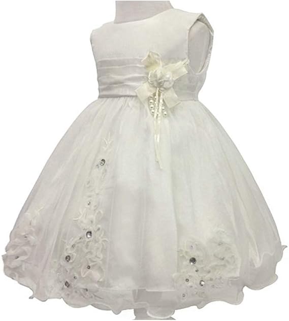 Amazon Co Jp リトルシング Little Thing ベビードレス 結婚式 出産祝い リボン ふんわり 白 60 70 80 90 3ヶ月 2歳 服 ファッション小物