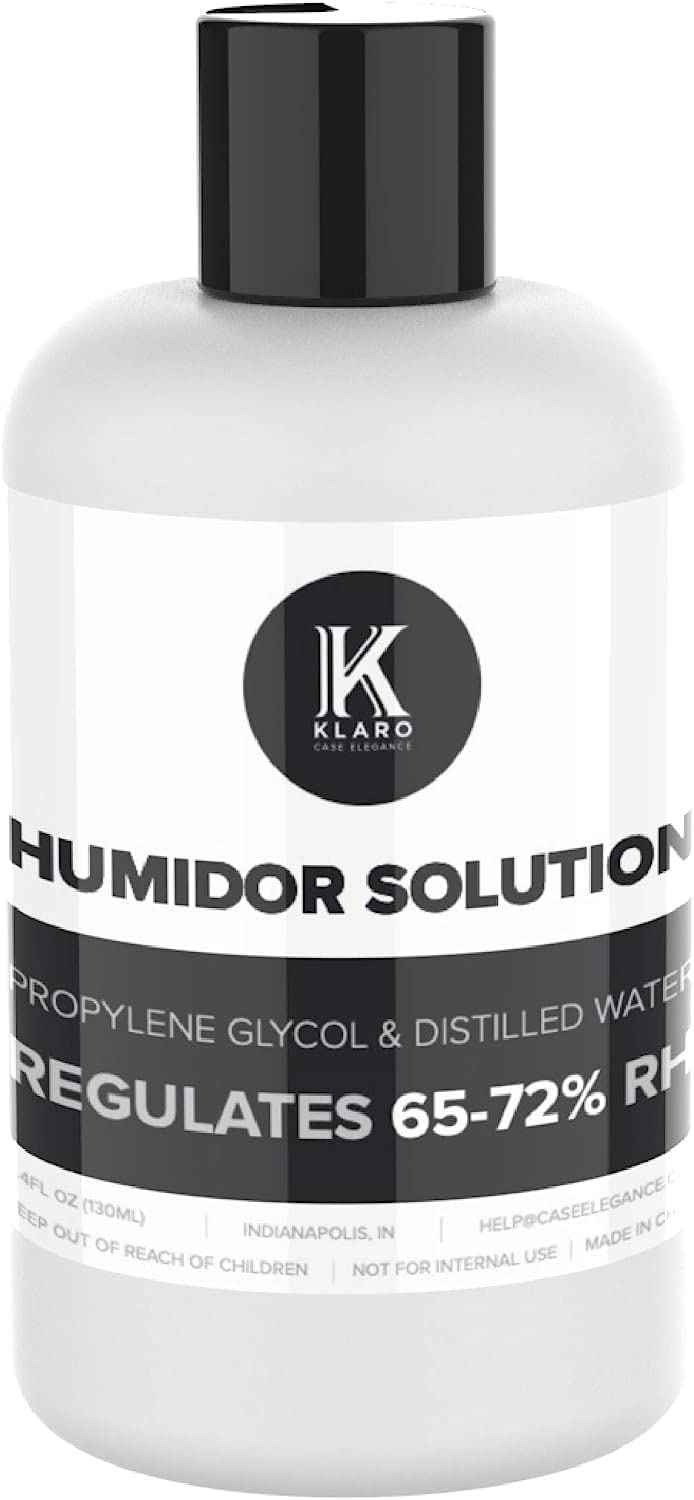 CASE ELEGANCE Klaro Humidor Solution Single Bottle - Regular Solution for Summer Months/Humid Climate 250ml
