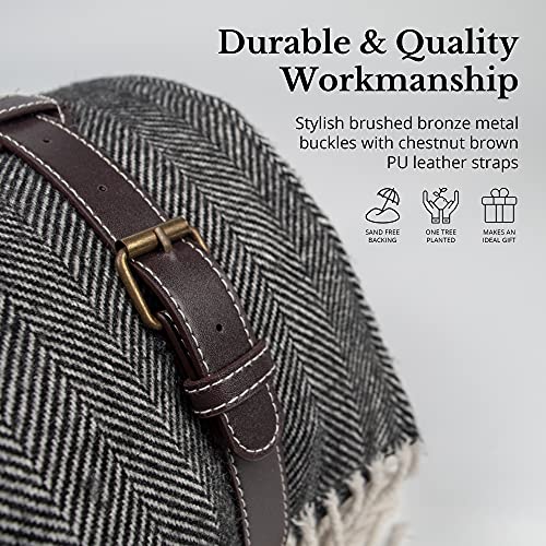 Komorebi Large Outdoor Waterproof Picnic Blanket (78"x59") Acrylic Wool