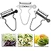 Me Kitchenware The NEW COLOR 3-Pack Magic Trio Peeler. Peel ANYTHING In Seconds With The Stainless Steel Double Edge Professional Blades. Perfect For Fruits & Vegetables!