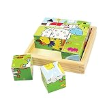 Bigjigs Toys BJ536 Animal Cube Puzzle
