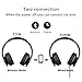 Bluetooth Headphones Over Ear, Wireless Headset Hi-Fi Stereo, Foldable, Soft Memory-Protein Earmuffs, Built-in Mic Wired Mode PC Cell Phones TV Travelling£¨Black£ WorWoder