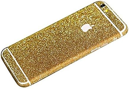TheTransporter Bling Glitter Full Body Vinyl Decal Wrap Sticker Skin For iphone 6 6s Plus 5SE 5S (iPhone 6 6S Plus, Gold)