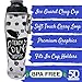 50 Strong Teacher Water Bottle - BPA Free for Teachers - Give Bottles As Thank You Gifts & Appreciation for Teachers - Easy Carry Loop - Made in USA (30 oz, Teacher Apples)