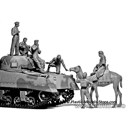 Master Box Models 1/35 British Troops in Northern Africa, WWII - 6 Figures Set with Camel
