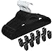 Finnhomy Heavy Duty 50 Pack Clothes Hangers with 10 Multiple Use Finger Clips, Durable Slim-Line Velvet Hangers Non-Slip Sturdy Clothing Hangers, Black