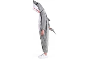 FUNIVALS Unisex Animal Costume Kids，Plush Hooded Animals Pajamas Child，Halloween Carnival Animal Kid Jumpsuit Boys & Girls