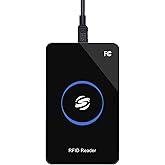 RFID Reader,Ajfwm ID IC Card Reader Scanner RFID Reader Long Range 125KHz/13.56Mhz Dual Frequency Reads TK4001 EM4100 ID IC NFC Card Access Control System Home Again