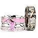 KingswayJewelry 4pcs His Hers Pink Camo Radiant Titanium,Stainless Steel & Sterling Silver Wedding Ring Set
