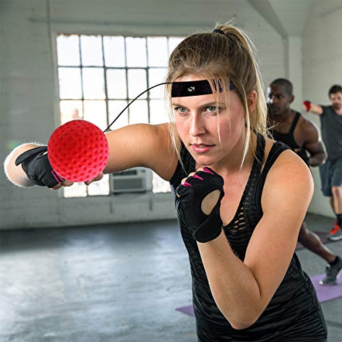ENUOSUMA Upgraded Boxing Reflex Ball, Boxing Training Ball, Mma Speed Training Suitable for Adult/Kids Best Boxing Equipment for Training, Hand Eye Coordination and Fitness.