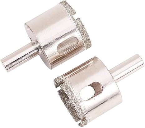 Amazon Utoolmart ガラスドリル ホールソー ドリルセット ドリルビットセット ガラス タイル用 ドリルビット ホールソーセット コアビット ガラス 穴あけ 混合 ガラス 研削 加工 穴あけ 硝子 大理石 陶器 レンガ タイル カッター シルバー 35mm 2pcs コアドリルビット