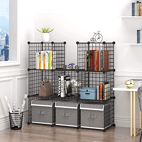 C&AHOME Wire Cube Storage, 9Cube Organizer Metal, Wire C Grids Storage