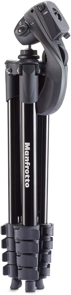 Manfrotto Compact Action Aluminum 5-Section Tripod Kit with Hybrid Head, Black (MKCOMPACTACN-BK) : Camera & Photo