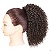 Vigorous Afro Ponytail Kinky Curly Drawstring Ponytail Synthetic Clip in Hair Extensions for African Americans Natural Hair Curly Ponytail for Women(4#)