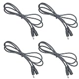 Litever Extension Cable 20 awg 3.3 ft/1Meter, 5.5mm x 2.1mm DC Plugs, Male to Female, for Power Adaptor for 5~24VDC LED Light Strips, CCTV; Copper Core Extension jumper Cord-(4-Pack)
