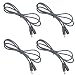 Litever Extension Cable 20 awg 3.3 ft/1Meter, 5.5mm x 2.1mm DC Plugs, Male to Female, for Power Adaptor for 5~24VDC LED Light Strips, CCTV; Copper Core Extension jumper Cord-(4-Pack) primary