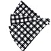 Vanteriam 48 Inches Christmas Tree Skirt Double Layers Black and White Plaid Buffalo for Xmas Holiday Tree Decorations
