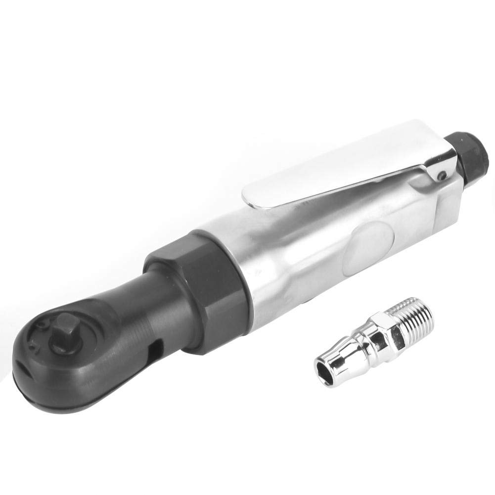 Vikye Air Ratchet Wrench, Pneumatic Ratchet Wrench, Straight Shank Mini Air Ratchets Threaded Connector with Plastic Steel (1/4“in)