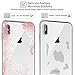 Casetego Compatible iPhone Xs Max Case,Clear Soft Flexible TPU Case Rubber Silicone Skin with Flowers Floral Printed Back Cover for Apple iPhone Xs Max 6.5 inch 2018,Rose Gold Flower
