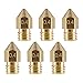 EAONE 6pcs 30MM Length Extruder 1.75MM Tube and 6pcs 0.4MM Brass Extruder Nozzle Print Heads for MK8 Makerbot Reprap 3D Printers (Bonus: 2pcs Cleaning Drill Bits)